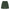 Caduceus unisex loose raw-edge shorts in blackish green, back view with pocket print
