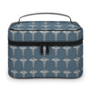 Medical Caduceus Toiletry Bag seen straight on from the front, showing the twin zipper pulls and the caduceus pattern across the structured body