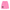 Caduceus unisex loose raw-edge shorts in pink, front view
