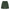 Caduceus unisex loose raw-edge shorts in blackish green, front view
