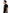 Black Are You Aspirin fitted t-shirt on a model, side view