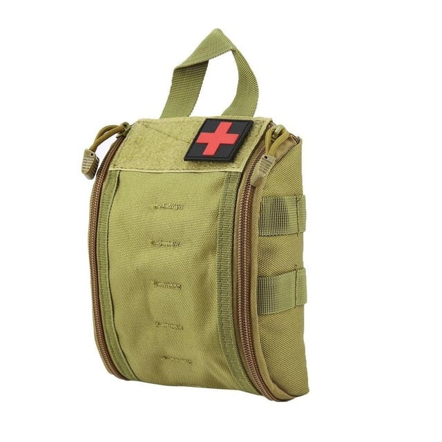 MEDBAG Tactical First Aid Waist Pack, Portable Medical Case, black waterproof nylon first aid waist pack with cross patch, photo 4