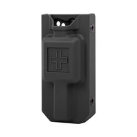 MOLLE Tactical EMT Tourniquet Storage Box, Nylon Quick Pull in Grey, front view