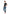 Full-length view of the Black Certified High Maintenance, Ask My Cardiologist women's high-waisted t-shirt worn with jeans