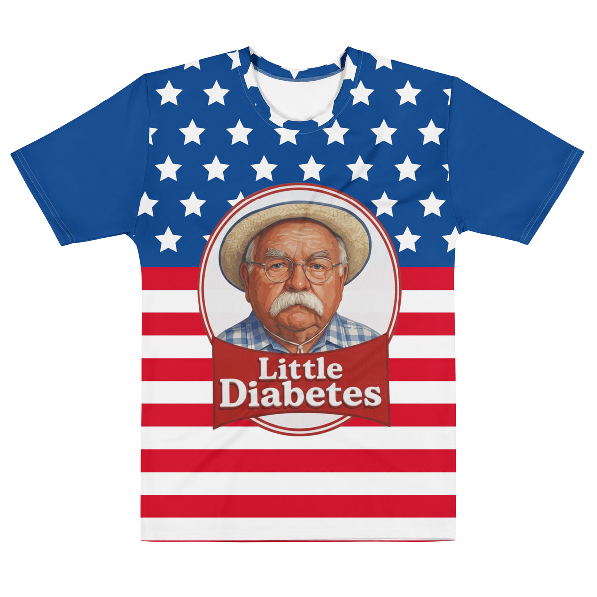 Patriotic Little Diabetes Men’s Cotton T-shirt, front view