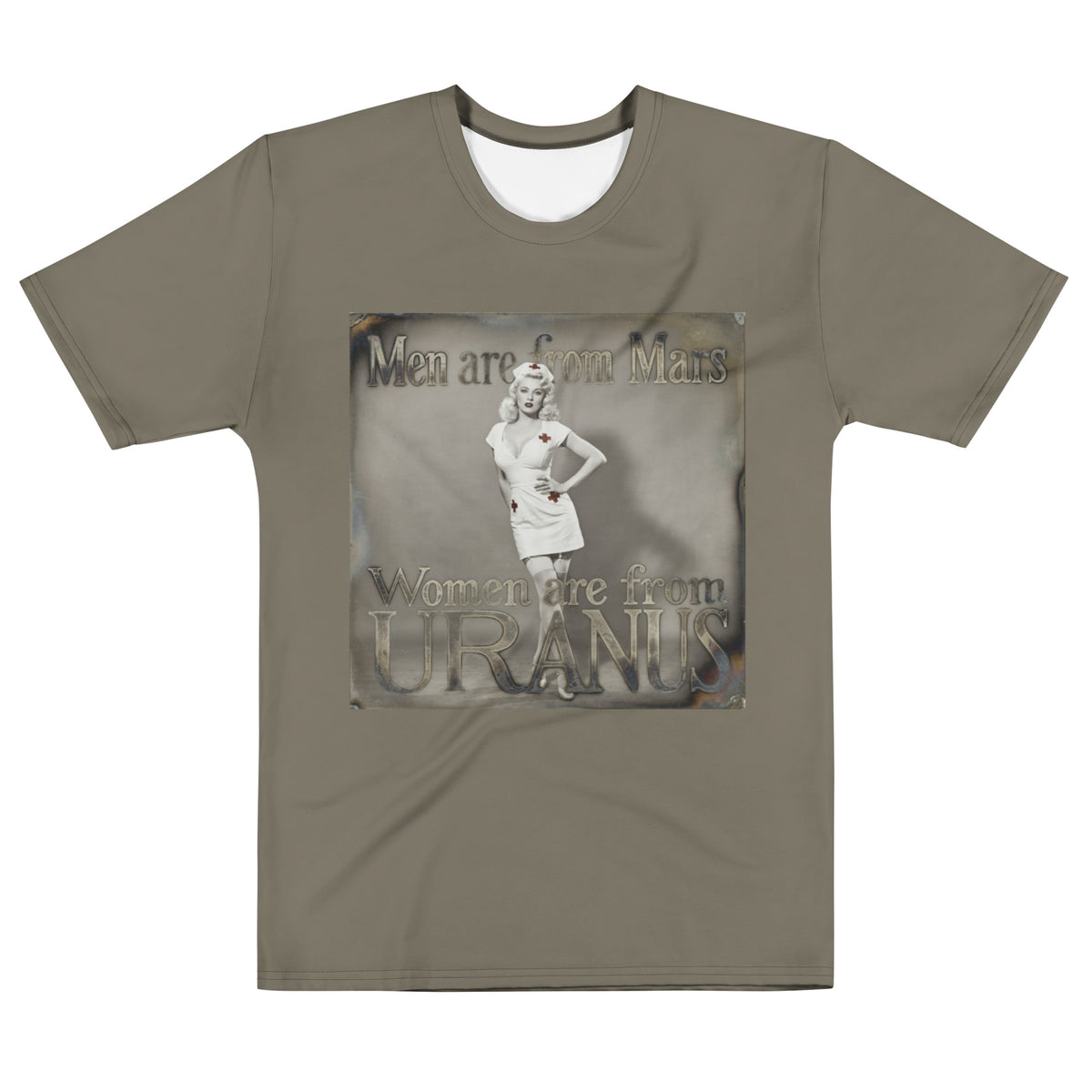 Men Are from Mars, Women Are from Uranus Men's Crew Neck T-shirt, front view