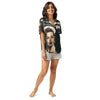 Retro-Astro Nurse Women's Short Sleeve Pajama Top, front view