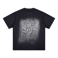 Skilled, Medically Necessary, Mildly Sarcastic washed black t-shirt, front with the anatomical Monkey bike print