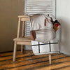 Rectum? Damn Near Killed 'Em! Beach Towel White Tile, 36x72 front view