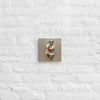 Nurse of Many Layers canvas print, 8×8 inch, hung on a painted brick wall