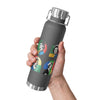 Geo-Retro Nurse Copper Vacuum Insulated Bottle in grey, 22oz front view