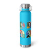 Geo-Retro Nurse Copper Vacuum Insulated Bottle in pebble blue, 22oz front view