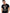 Drunk as a Sailor, Hung Like a Firefighter fitted t-shirt in Black, worn by a model, front view of the vintage service-poster illustration of a sailor, a nurse and a firefighter under a ribbon banner