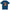 Future Firefighter in the Making form-fitting t-shirt in Cool Blue, flat front view of the vintage service-poster illustration of a firefighter and a 1950s pin-up nurse in front of a flag roundel, under an arched FUTURE FIREFIGHTER IN THE MAKING banner