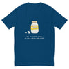 Cool Blue Are You Aspirin fitted t-shirt, flat lay, front view