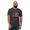 Emergency Department: Run Toward the Chaos fitted t-shirt in graphite black, front view