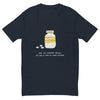 Midnight Navy Are You Aspirin fitted t-shirt, flat lay, front view