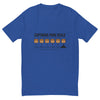 Capybara Pain Scale fitted t-shirt in royal blue, front view