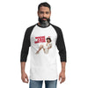Whose a Bad Doctor? with Nurse Betty 3/4 Sleeve Raglan in white/black, front view