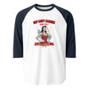 Hire a Dentist: Deep Cavity Searches 3/4 Sleeve Raglan, navy front view
