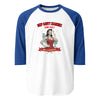 Hire a Dentist: Deep Cavity Searches 3/4 Sleeve Raglan, royal front view