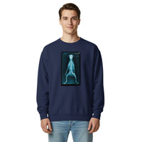 Whose a Bad Doggie X-Ray Unisex Garment-Dyed Sweatshirt, front view