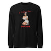 Doctor Is It Hot in Here? Unisex Long Sleeve Tee in black, front view