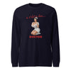 Doctor Is It Hot in Here? Unisex Long Sleeve Tee in navy, front view