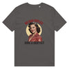Hire a Dentist: No Gag Reflex Unisex Organic T-shirt in anthracite, front view