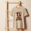 Hire a Dentist: No Gag Reflex Unisex Organic T-shirt in desert dust, front view