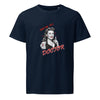 Trust Me I'm a Doctor Unisex Organic T-shirt in french navy, front view