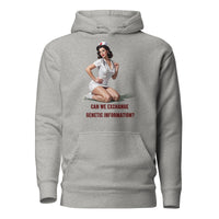 Can We Exchange Genetic Information? Unisex Hoodie in carbon grey, front view