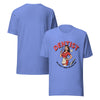 Dentist We Love It When You Open Wide Unisex T-shirt in heather columbia blue, front and back view