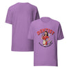 Dentist We Love It When You Open Wide Unisex T-shirt in heather team purple, front and back view