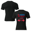 In Stents We Trust tri-blend t-shirt in charcoal-black, front and back view