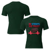 In Stents We Trust tri-blend t-shirt in emerald, front and back view