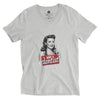 Hire a Dentist Unisex Short Sleeve V-Neck T-Shirt in athletic heather, front view