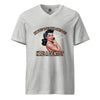 Hire a Dentist: How Deep Does Your Cavity Go? V-Neck Tee in athletic heather, front view