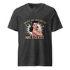 Hire a Dentist: How Deep Does Your Cavity Go? V-Neck Tee in dark grey heather, front view