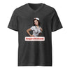 Respira Profundo V-Neck T-Shirt in dark grey heather, front view