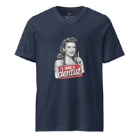 Hire a Dentist Unisex Short Sleeve V-Neck T-Shirt in navy, front view