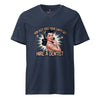 Hire a Dentist: How Deep Does Your Cavity Go? V-Neck Tee in navy, front view