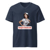 Respira Profundo V-Neck T-Shirt in navy, front view