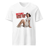 Rectum? Damn Near Killed 'Em! V-Neck T-Shirt in white, front view