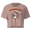 Go Go Gadget Nurse women's crop top in hazy pink, front view