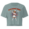 Go Go Gadget Nurse women's crop top in mineral, front view