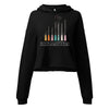 Size Matters Crop Hoodie in black, front view