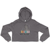 Size Matters Crop Hoodie in storm, front view