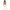 Certified High Maintenance, Ask My Cardiologist women's high-waisted t-shirt in Latte, full-length view on a model with curly hair, jeans and sneakers