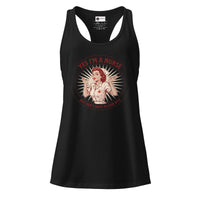 Yes I'm a Nurse, But I Don't Want to Look at It women's racerback tank top in black, front view